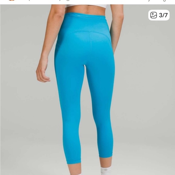 Lululemon Swift Speed High Rise Turquoise Tide Crop Leggings - Picture 9 of 9